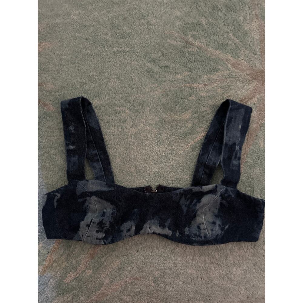 ORIRE Bubi Denim Bustier Crop Top Night Out Rave Club Festival In Size 6 NWOT - Picture 4 of 6